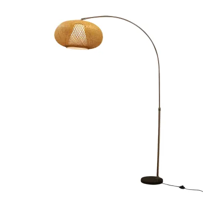 Oriental Bamboo Arc Floor Lamp for Living Spaces Lighting  Image - 5