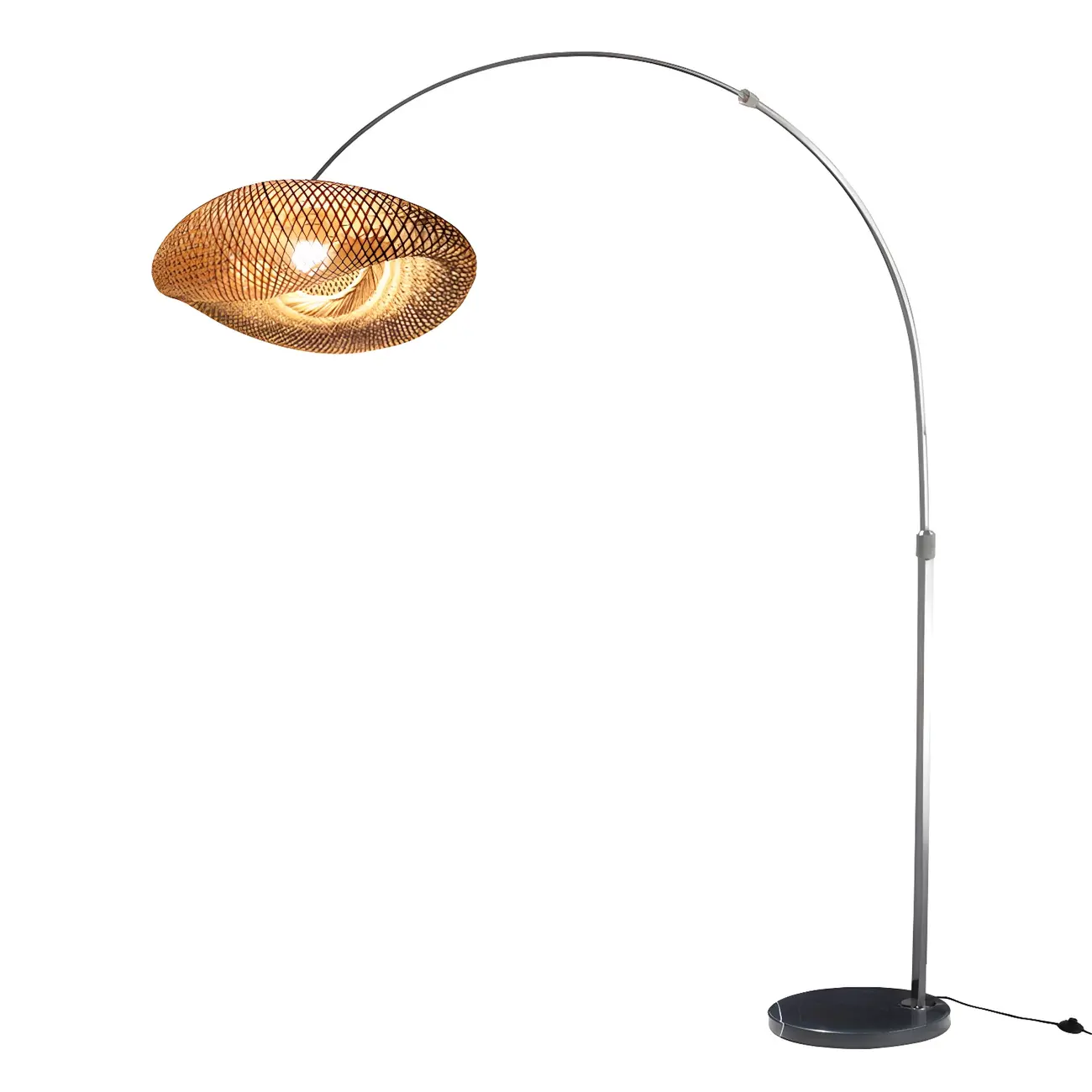 Oriental Bamboo Arc Floor Lamp for Living Spaces Lighting  Image - 7 | homeyfad