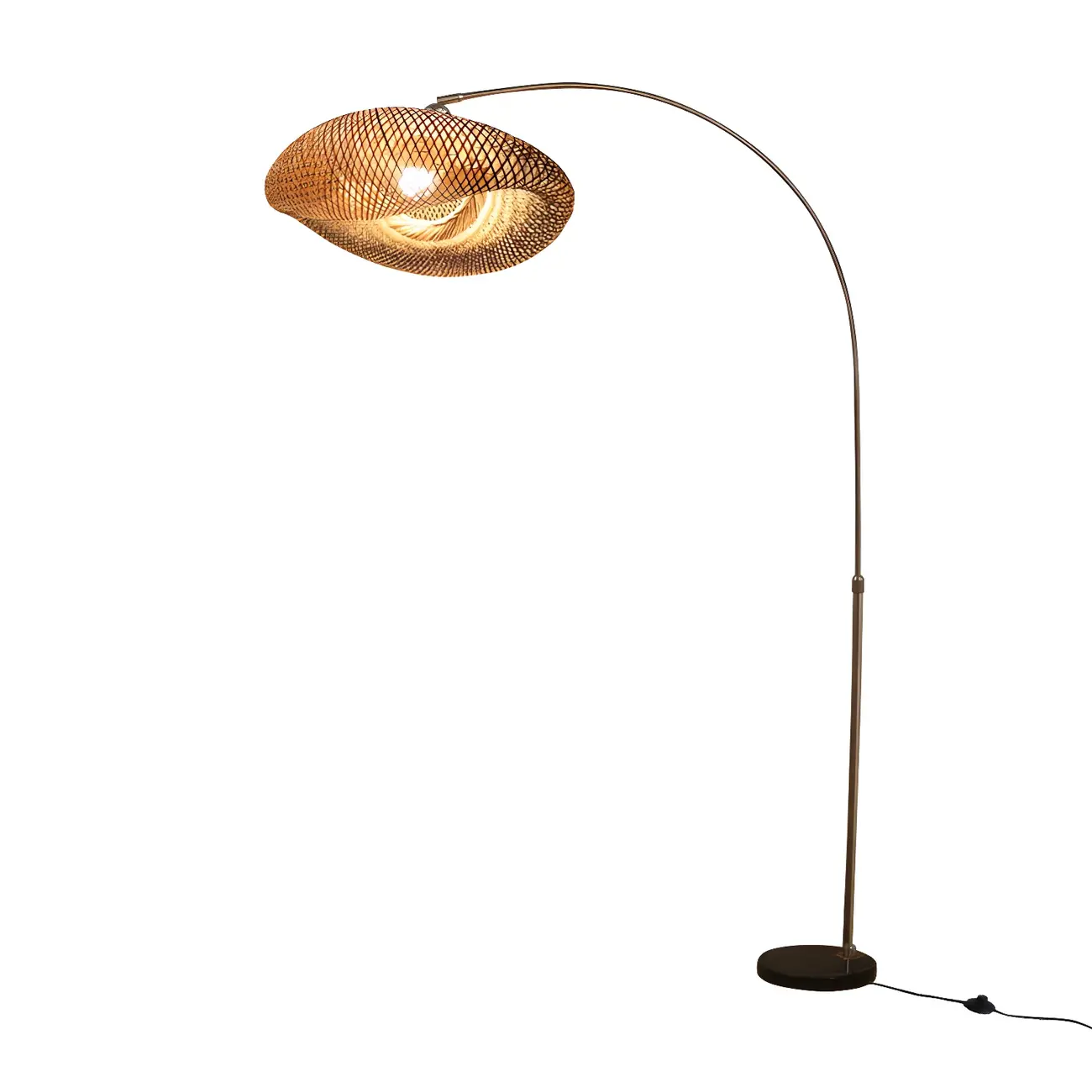 Oriental Bamboo Arc Floor Lamp for Living Spaces Lighting  Image - 8 | homeyfad