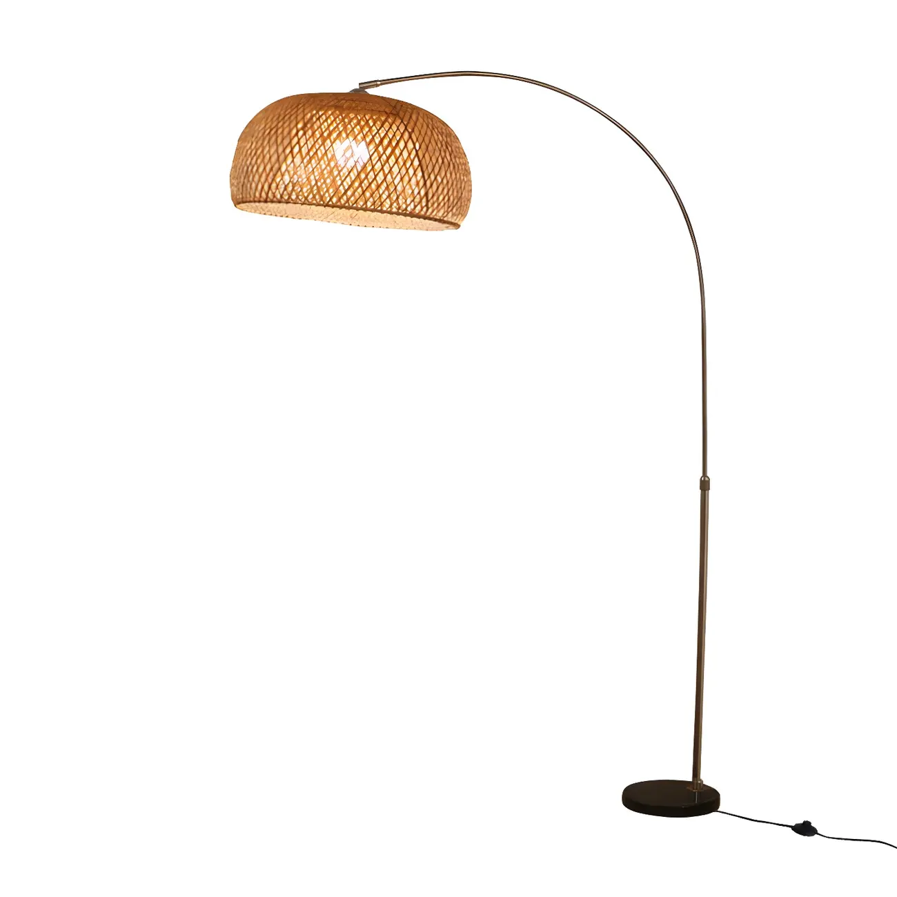 Oriental Bamboo Arc Floor Lamp for Living Spaces Lighting  Image - 10 | homeyfad