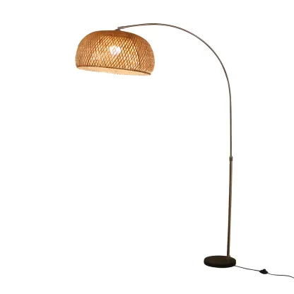 Oriental Bamboo Arc Floor Lamp for Living Spaces Lighting  Image - 10