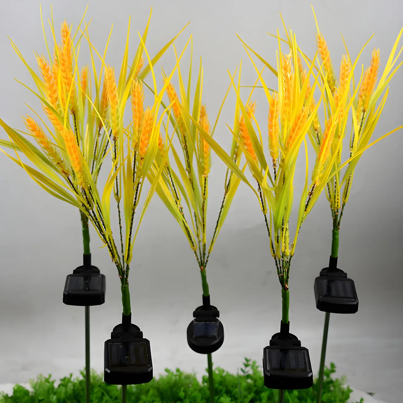 Yellow Wheat LED Solar Landscape Lighting Image - 1 | homeyfad