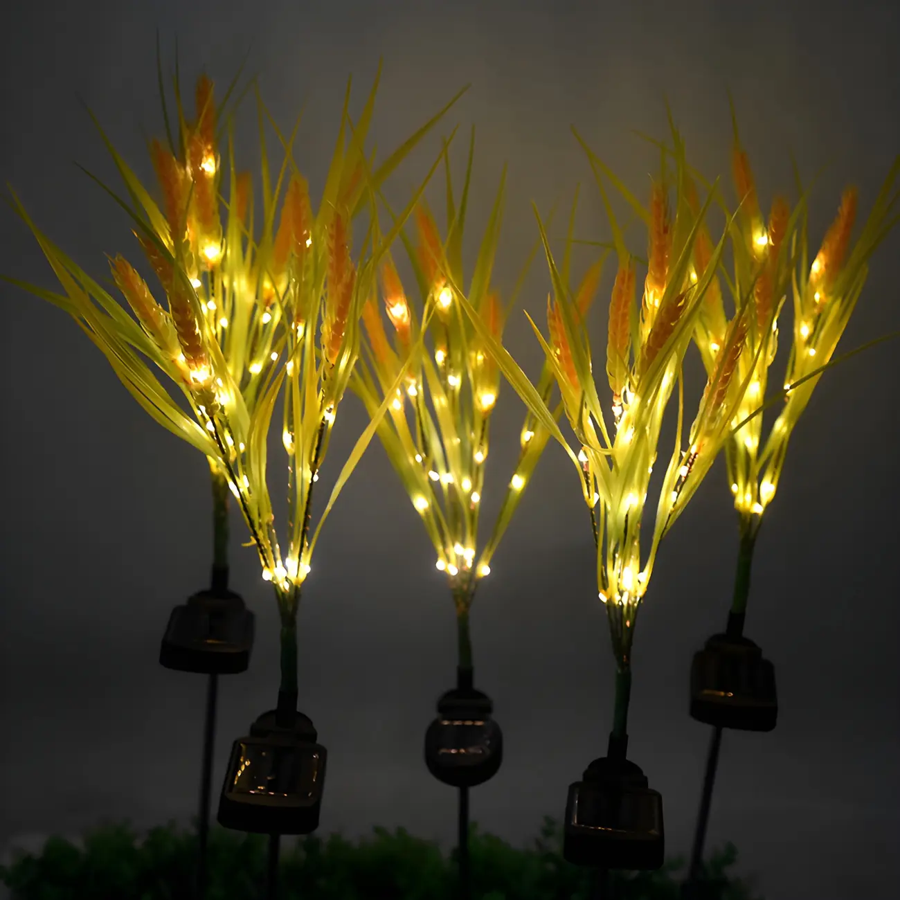 Yellow Wheat LED Solar Landscape Lighting Image - 2 | homeyfad