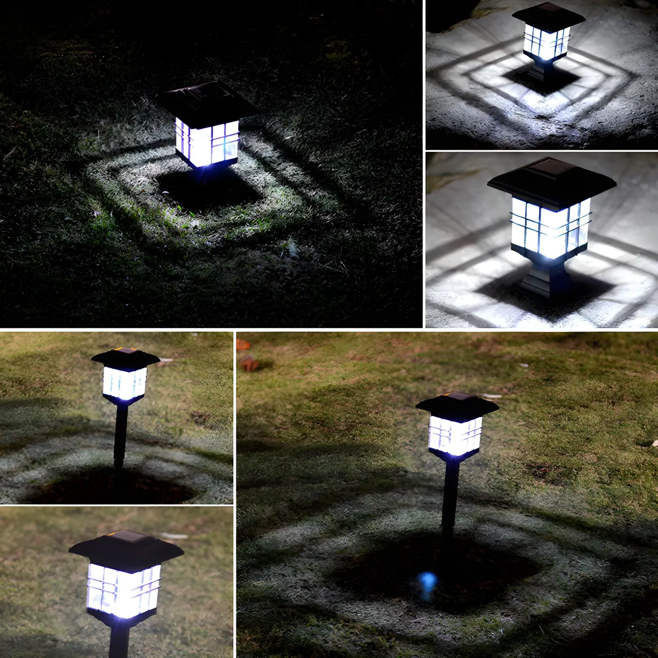 Modern Black Metal Solar Stake Landscape Lighting Image - 3 | homeyfad