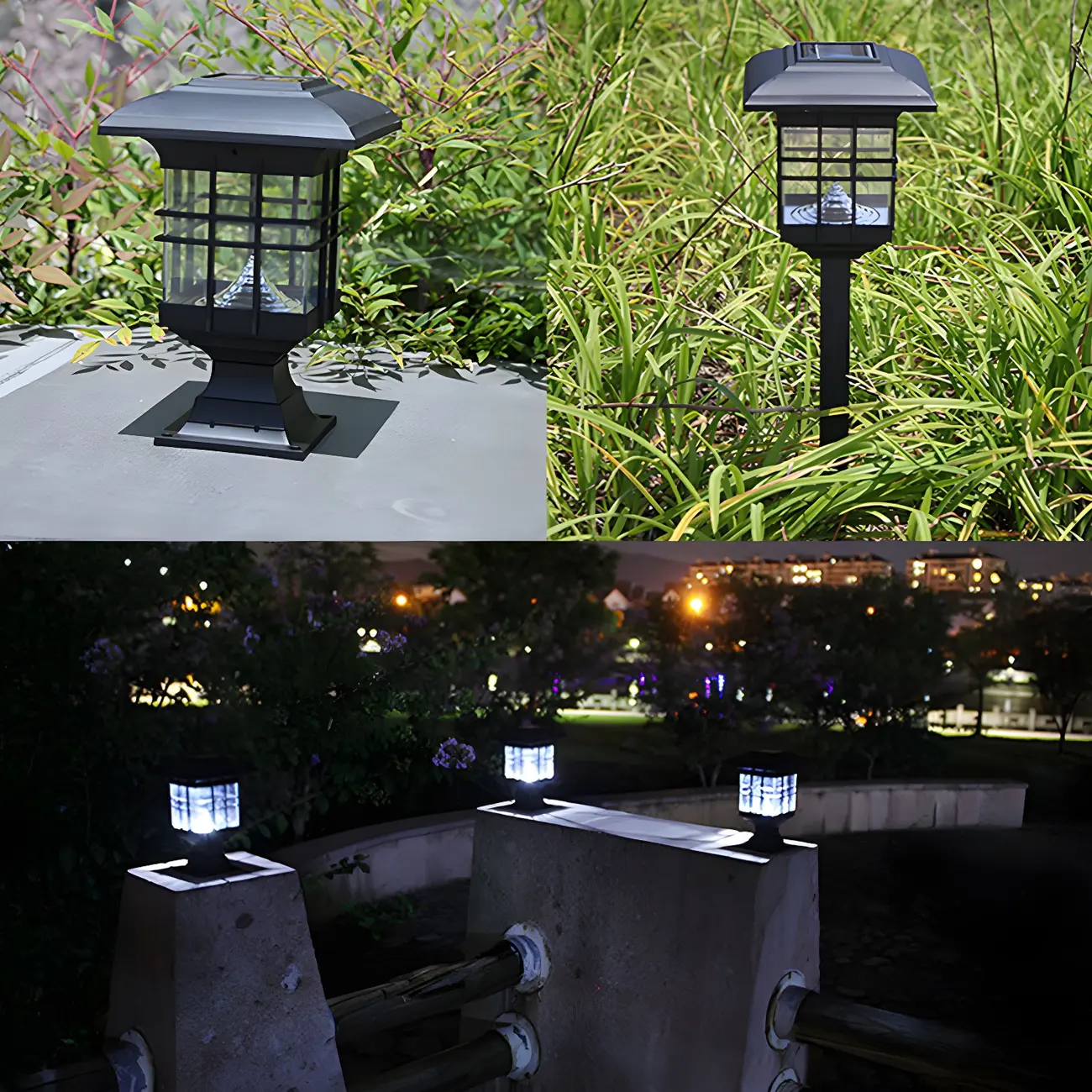 Modern Black Metal Solar Stake Landscape Lighting Image - 2 | homeyfad