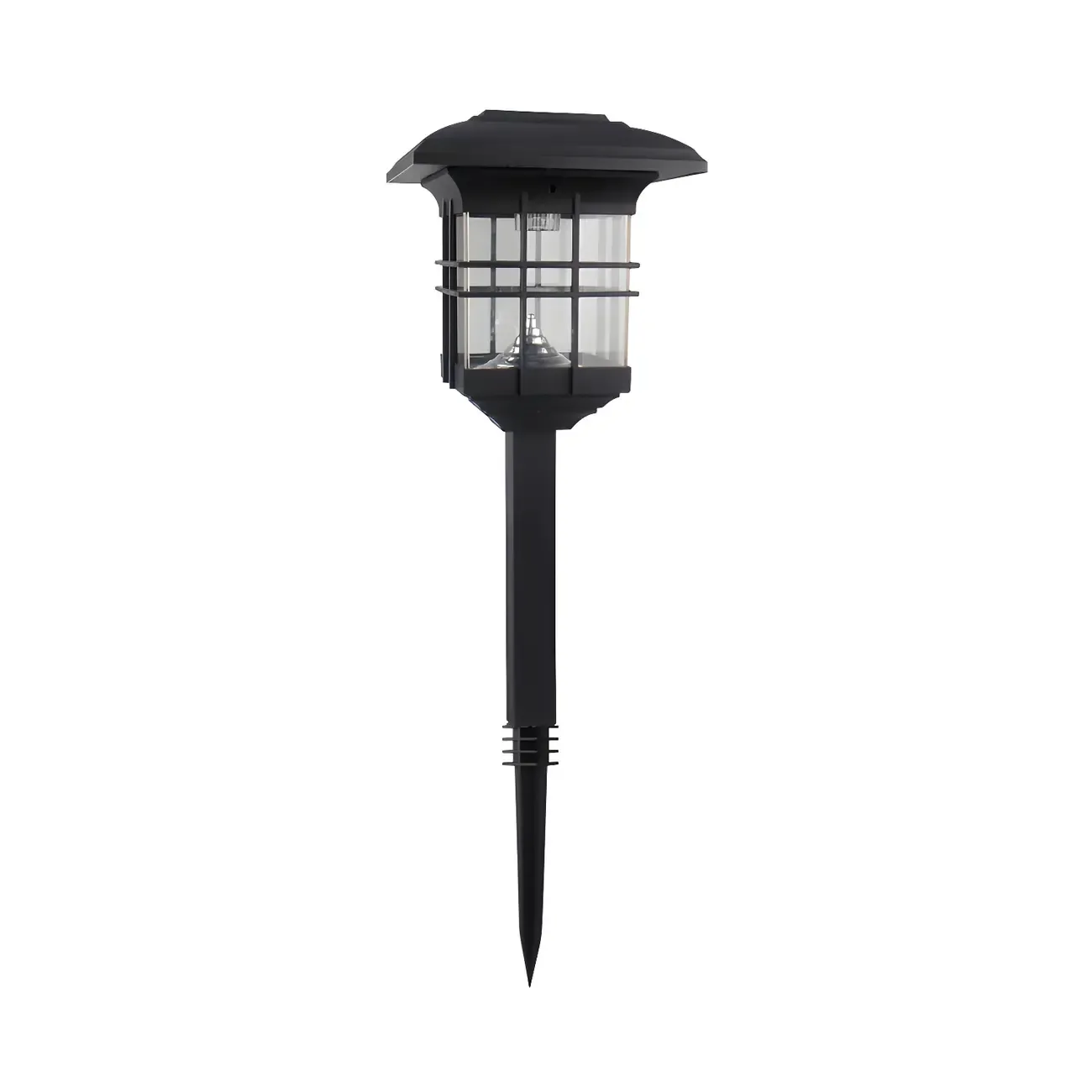 Modern Black Metal Solar Stake Landscape Lighting Image - 5
