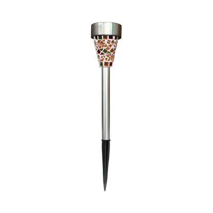 Conical Mosaic Metal Solar Landscape Lighting Image - 6