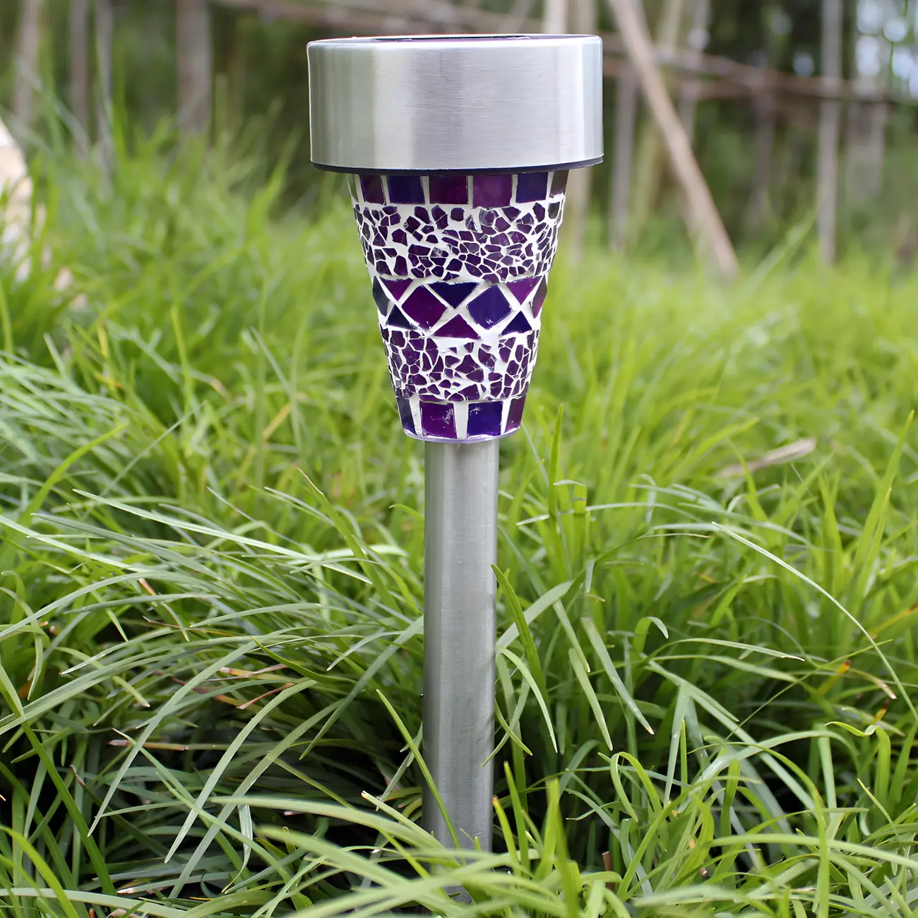 Conical Mosaic Metal Solar Landscape Lighting Image - 4 | homeyfad
