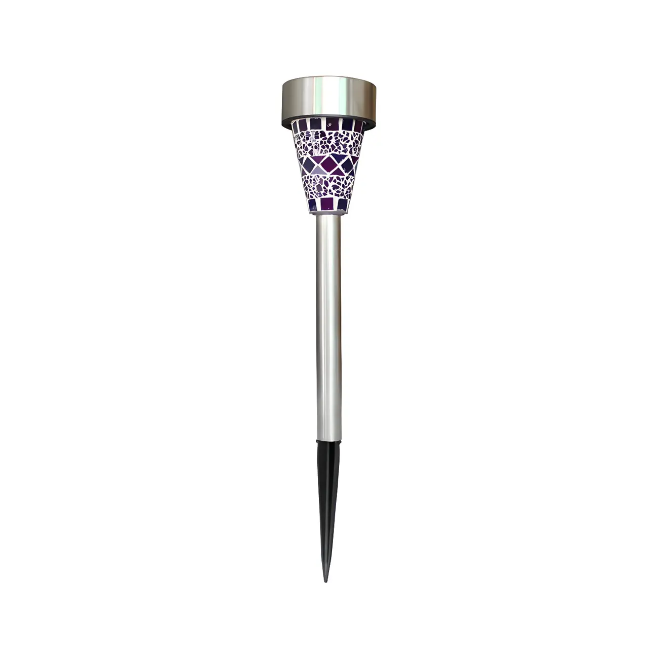 Conical Mosaic Metal Solar Landscape Lighting Image - 7 | homeyfad