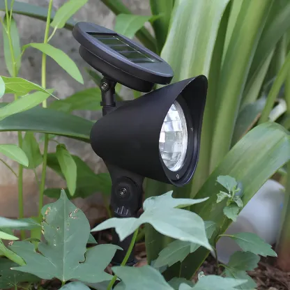Modern Black Metal Solar Adjustable LED Landscape Lighting Image - 1