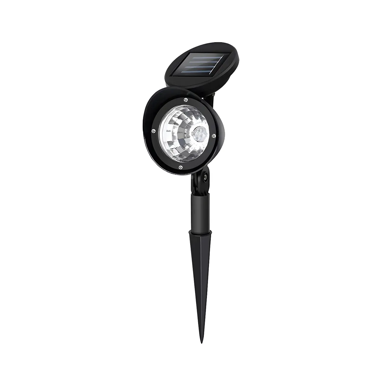 Modern Black Metal Solar Adjustable LED Landscape Lighting Image - 4 | homeyfad