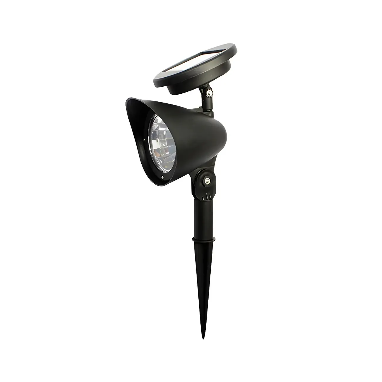 Modern Black Metal Solar Adjustable LED Landscape Lighting Image - 5