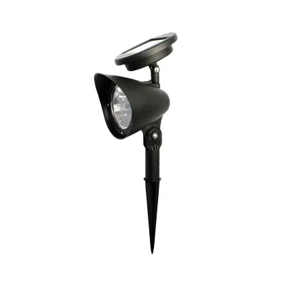 Modern Black Metal Solar Adjustable LED Landscape Lighting Image - 5