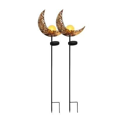 Artistic Black Metal Cut out Solar Landscape Lighting Image - 6