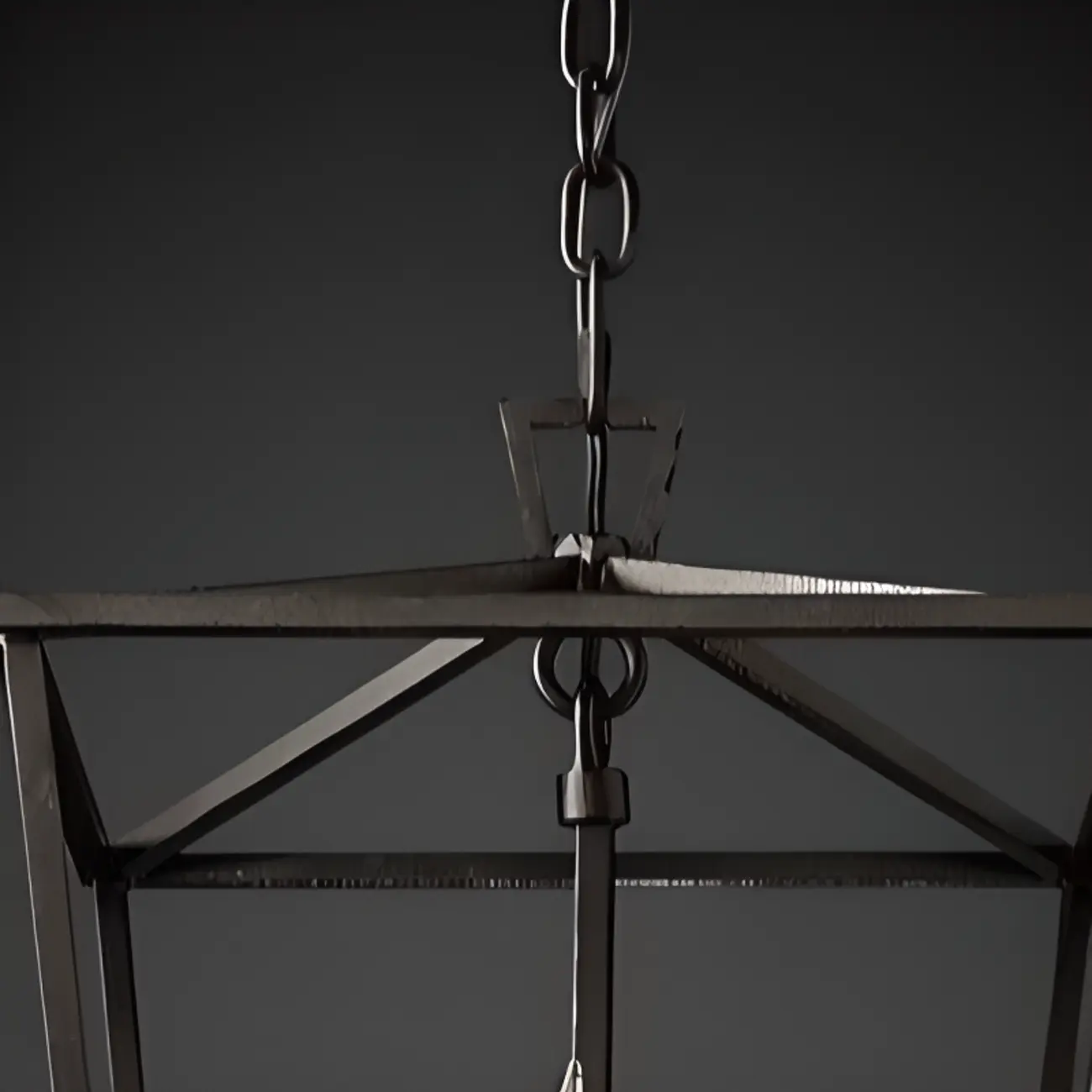 Black Metal Frame Geometric Cage Modern Chandelier Light Image - 6 | homeyfad