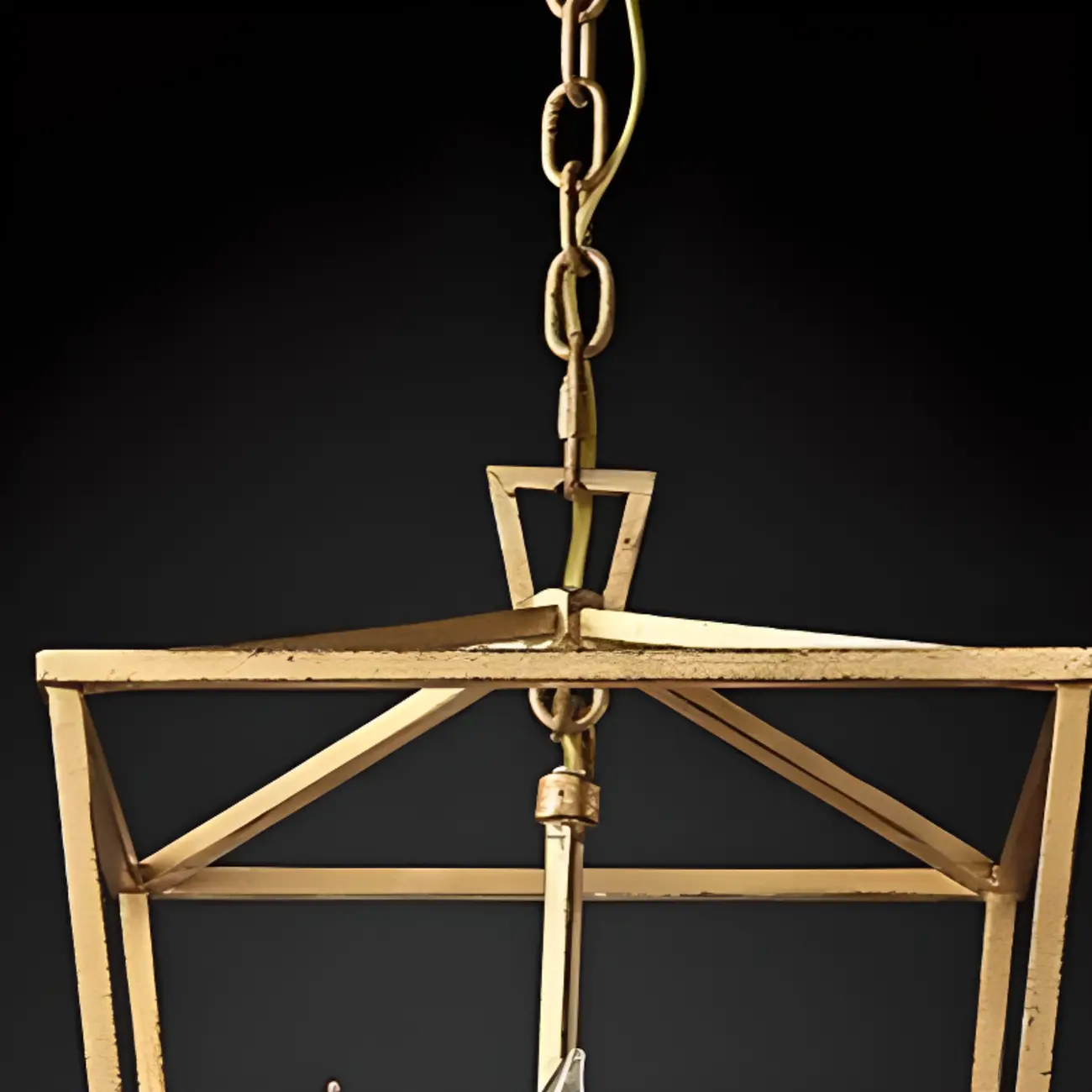 Black Metal Frame Geometric Cage Modern Chandelier Light Image - 7 | homeyfad