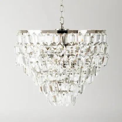 Modern Luxury Round Crystal Chandelier with 8-Light Image - 2