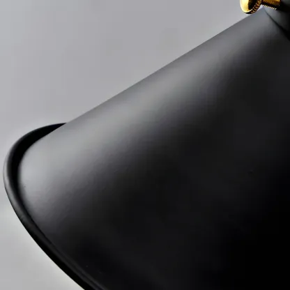 Industrial Brass Black Adjustable Swing Arm Wall Light Image - 15