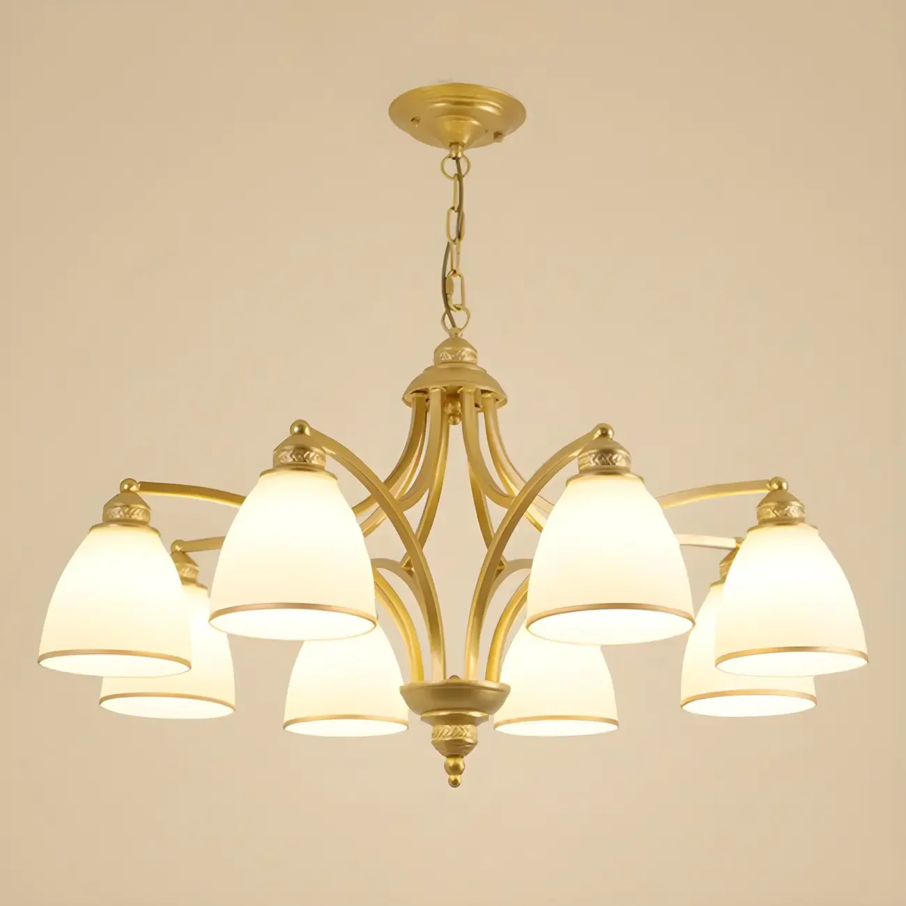 Black Glass Linear Structure Modern Chandelier