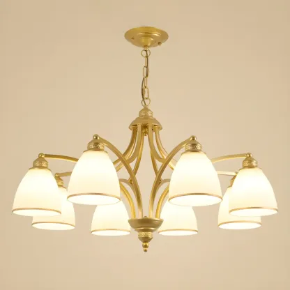 Black Glass Linear Structure Modern Chandelier