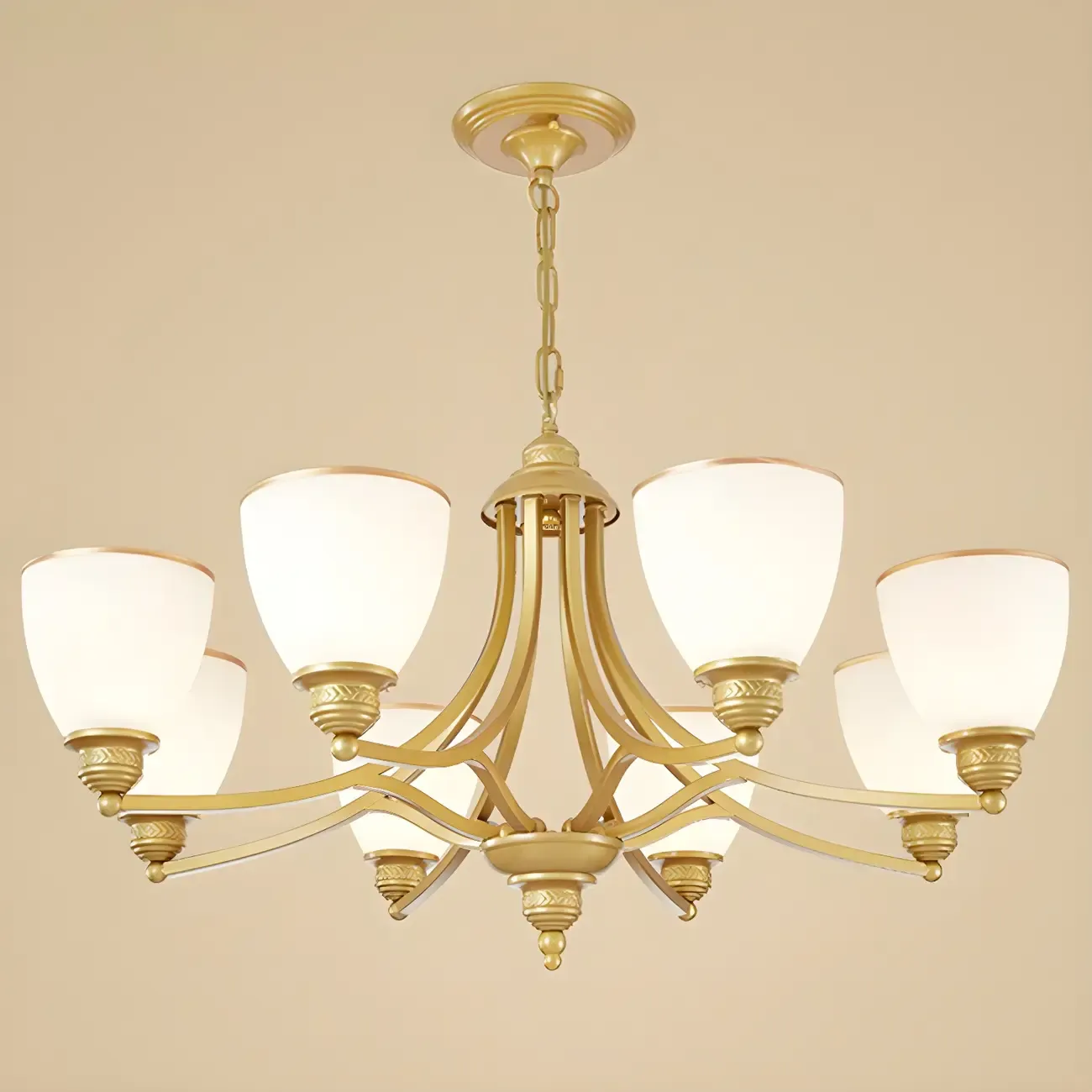 Black Glass Linear Structure Modern Chandelier