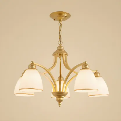 Black Glass Linear Structure Modern Chandelier