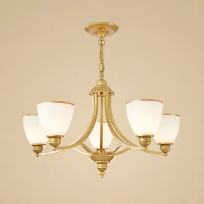 Black Glass Linear Structure Modern Chandelier