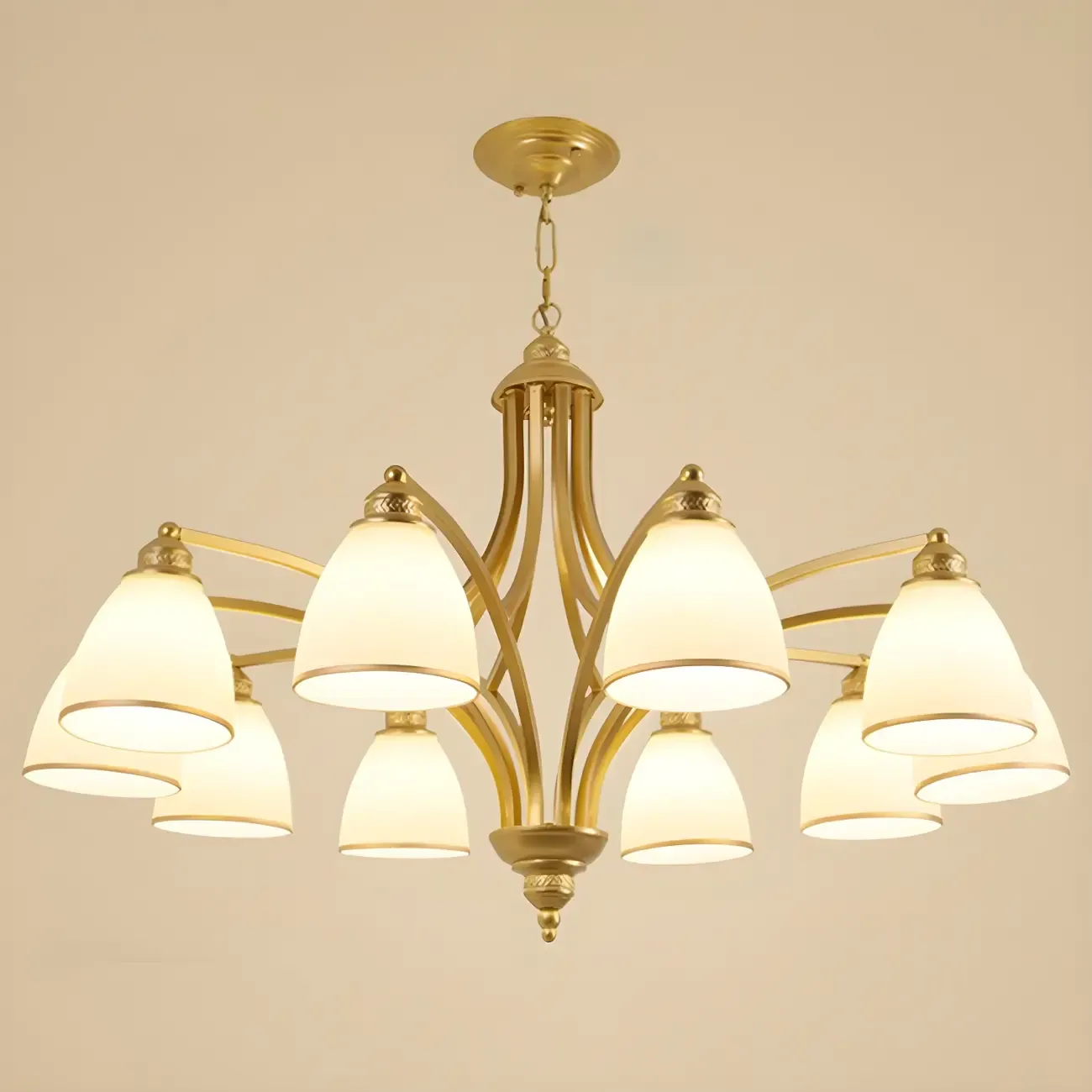 Black Glass Linear Structure Modern Chandelier