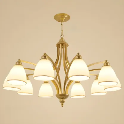 Black Glass Linear Structure Modern Chandelier