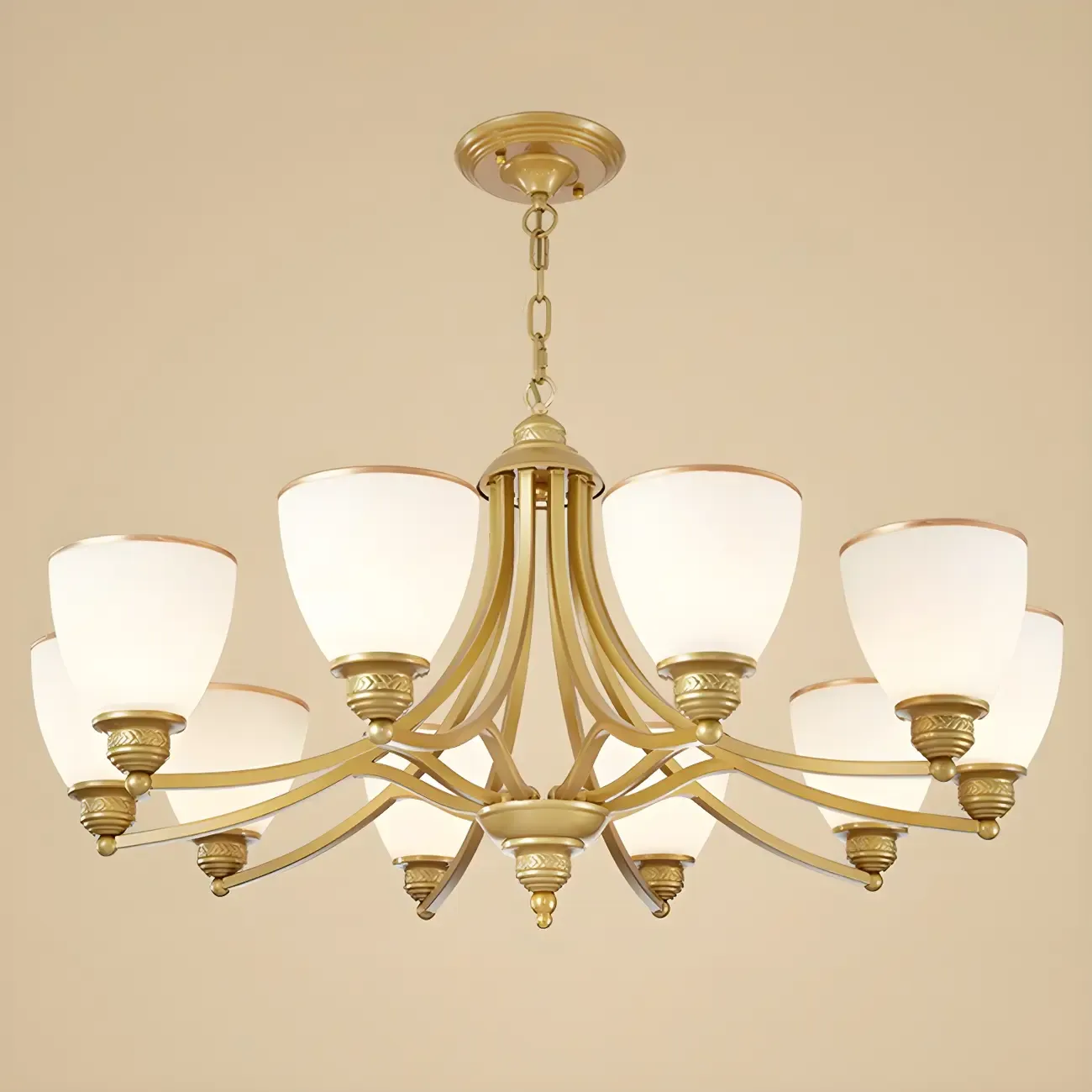 Black Glass Linear Structure Modern Chandelier