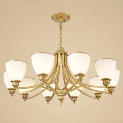 Black Glass Linear Structure Modern Chandelier