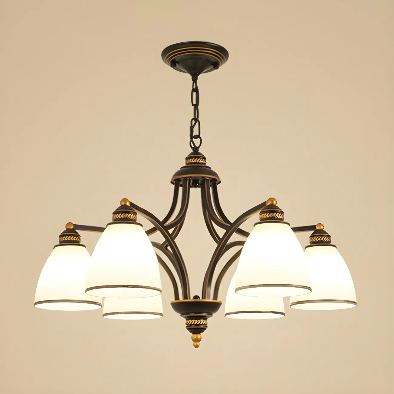 Black Glass Linear Structure Modern Chandelier | homeyfad