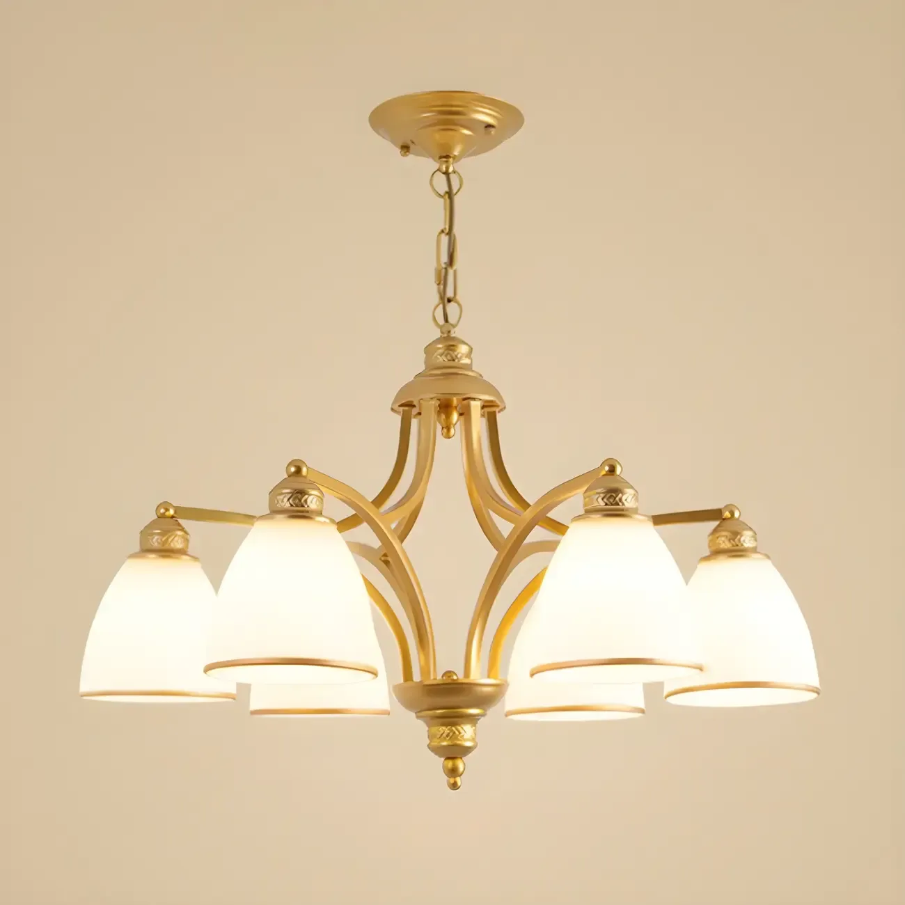 Black Glass Linear Structure Modern Chandelier