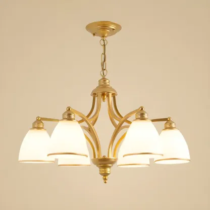 Black Glass Linear Structure Modern Chandelier