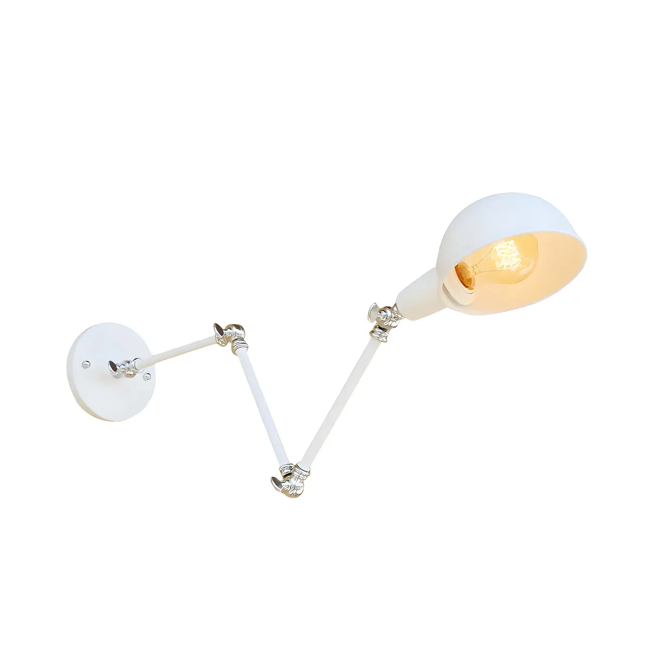 Modern Swing Arm Metal Wall Light for Study Room Image - 3 | homeyfad