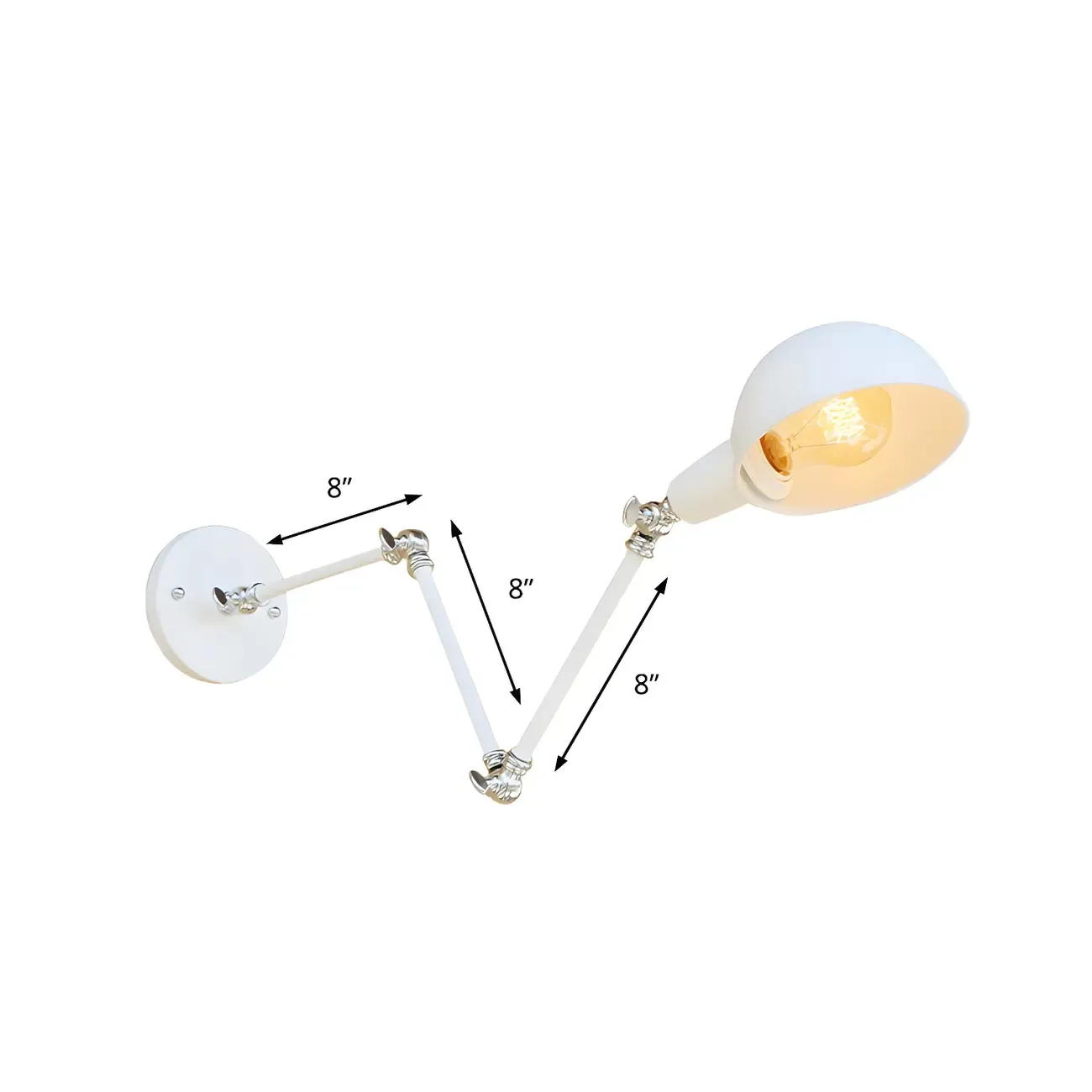 Modern Swing Arm Metal Wall Light for Study Room Image - 4