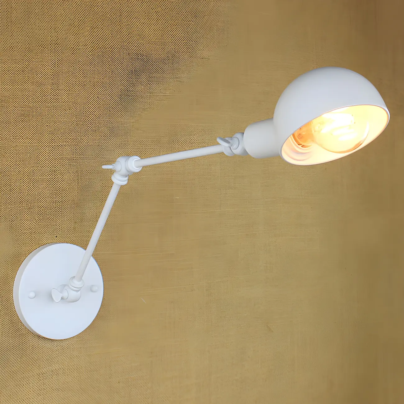 Modern Swing Arm Metal Wall Light for Study Room Image - 7 | homeyfad