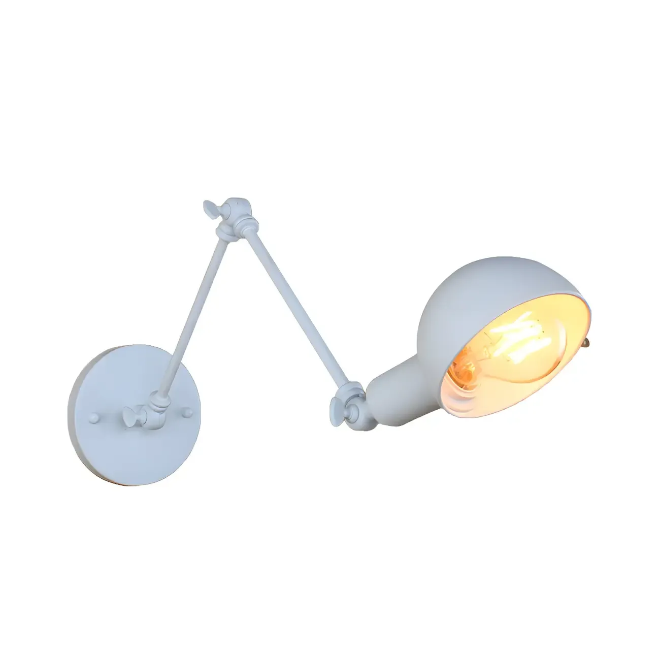 Modern Swing Arm Metal Wall Light for Study Room Image - 8