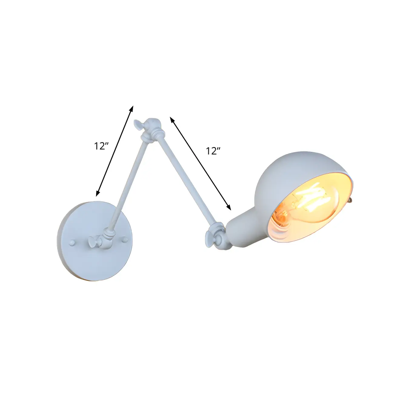 Modern Swing Arm Metal Wall Light for Study Room Image - 12 | homeyfad