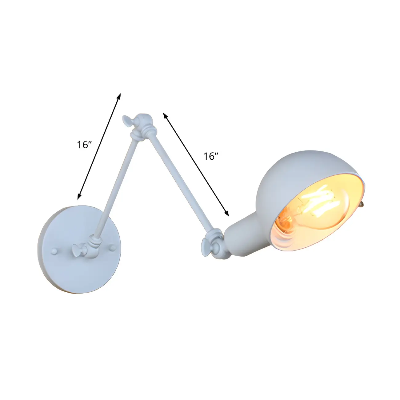 Modern Swing Arm Metal Wall Light for Study Room Image - 13 | homeyfad