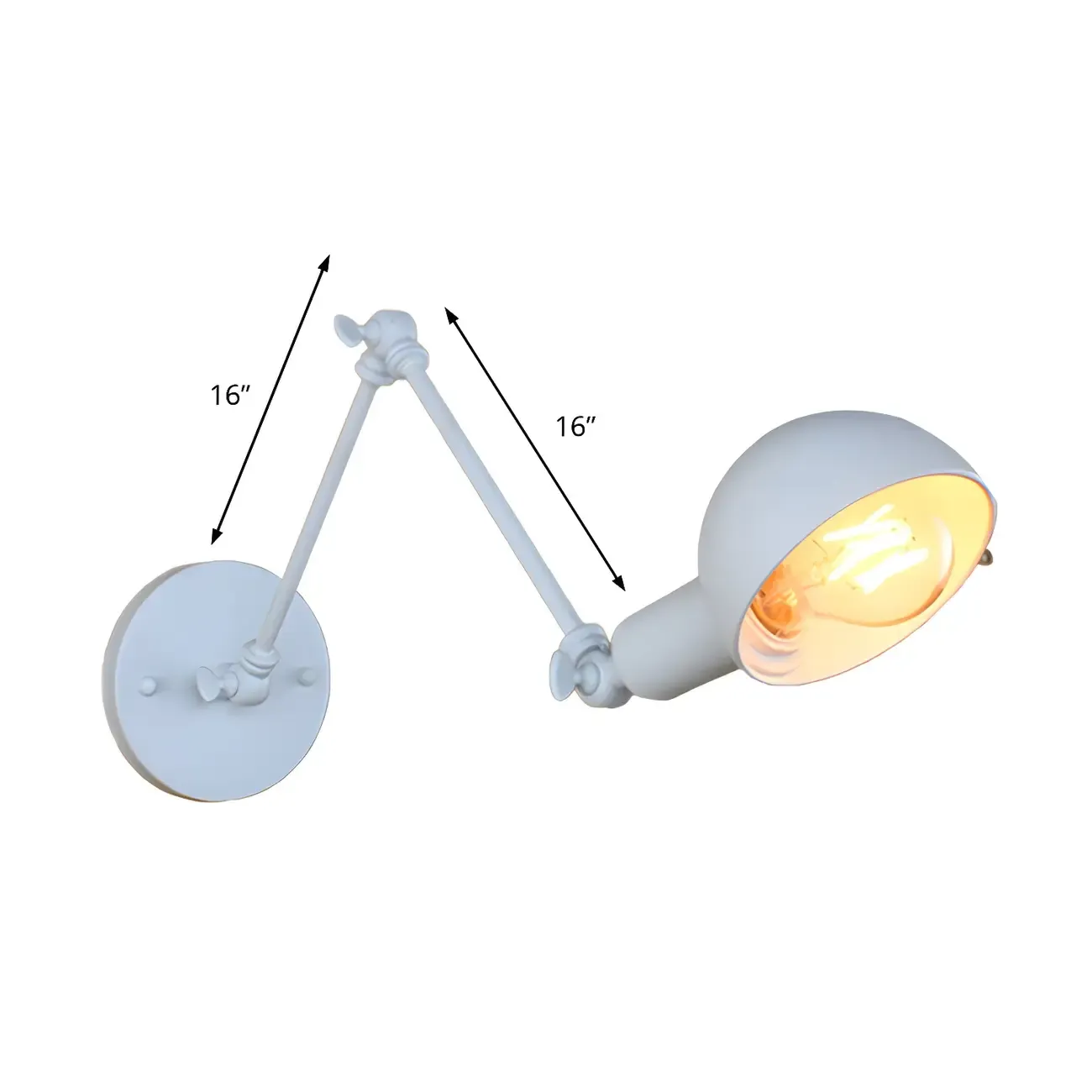 Modern Swing Arm Metal Wall Light for Study Room Image - 13