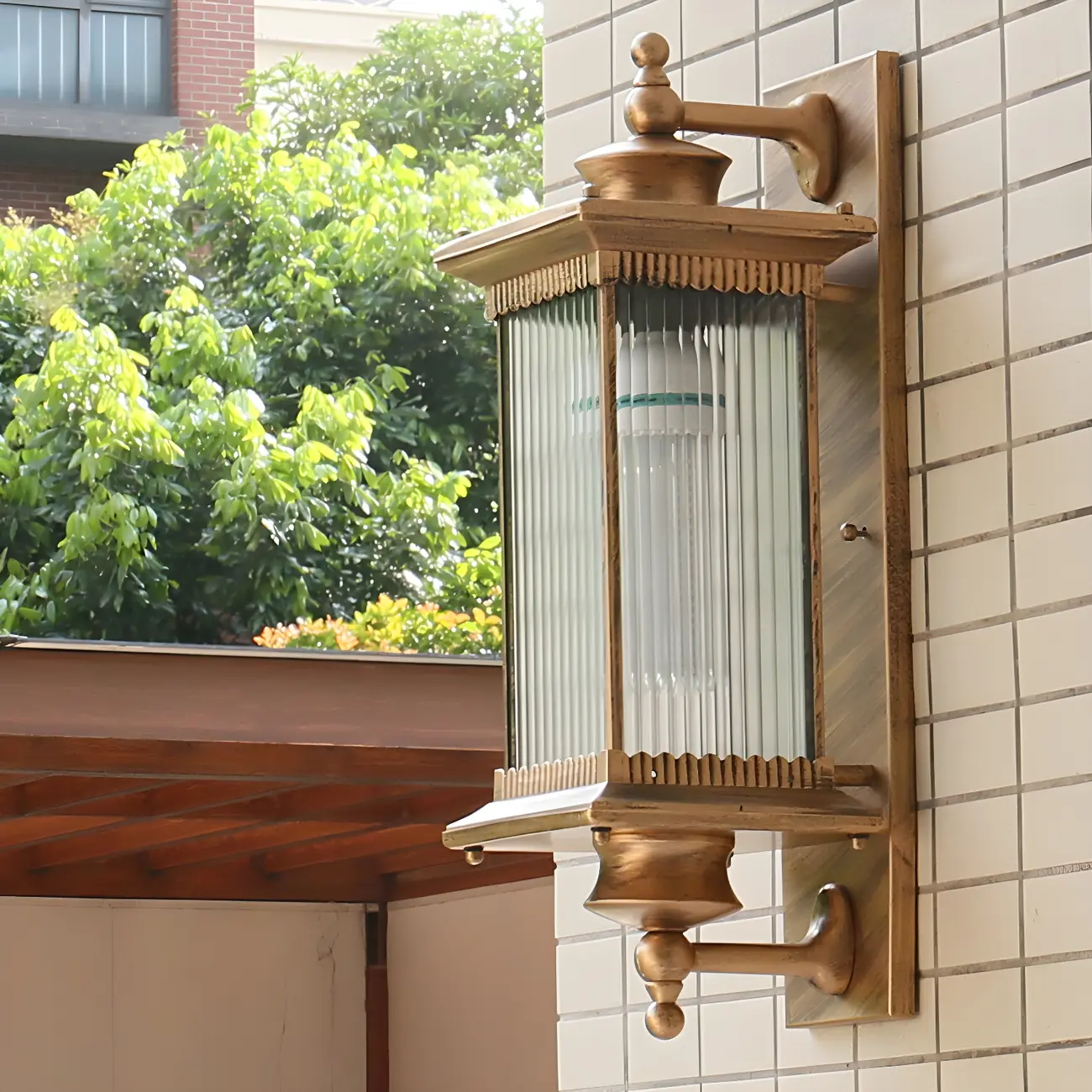 Rustic Black Metal Waterproof Outdoor Wall Lantern | homeyfad