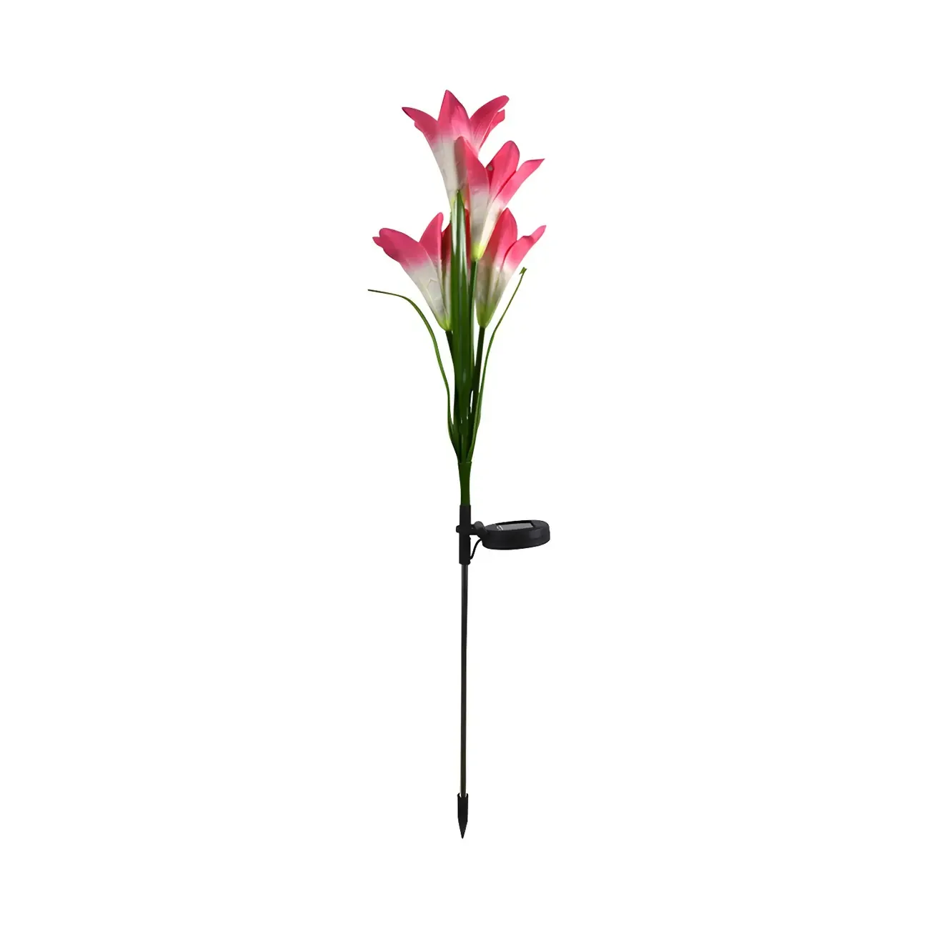 Decorative Artificial Lily Bouquet Solar Ground Landscape Lighting Image - 10