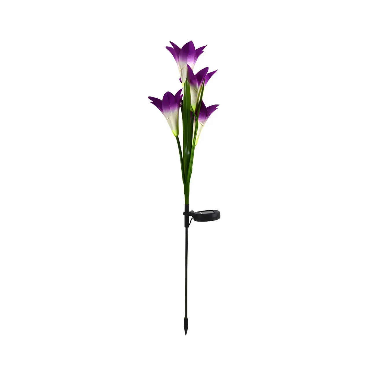 Decorative Artificial Lily Bouquet Solar Ground Landscape Lighting Image - 12 | homeyfad