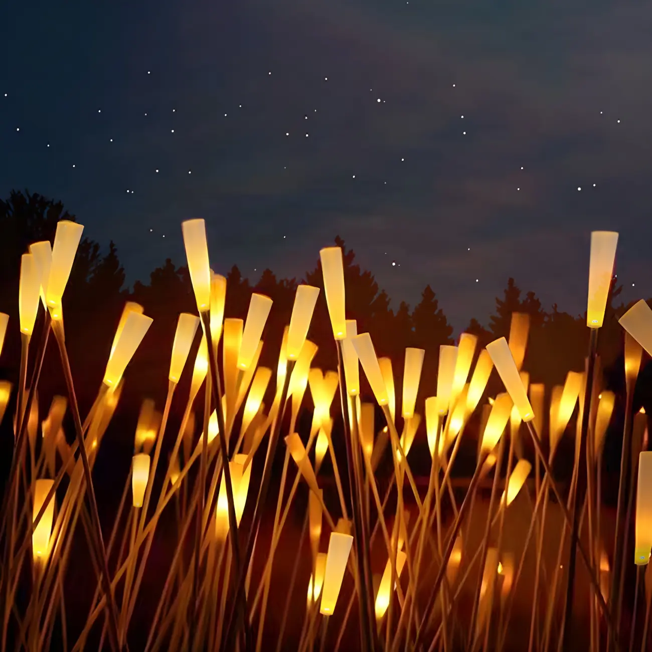 Minimalism Reed Shaped Acrylic Warm Glow Landscape Lighting Image - 2 | homeyfad