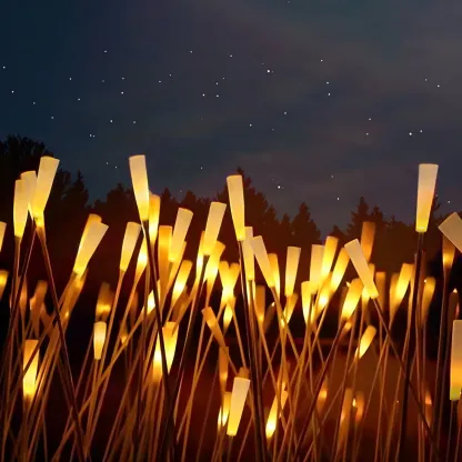Minimalism Reed Shaped Acrylic Warm Glow Landscape Lighting Image - 2