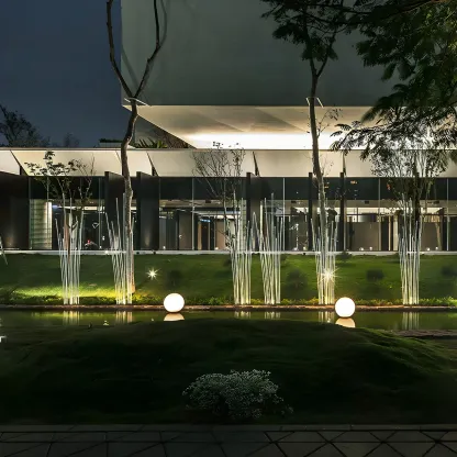 Optical Fiber Reed Minimalist LED Landscape Lighting Image - 1