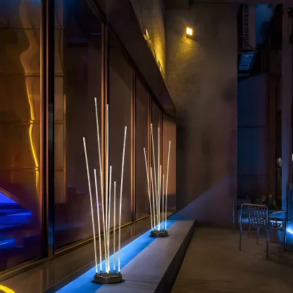 Optical Fiber Reed Minimalist LED Landscape Lighting Image - 4