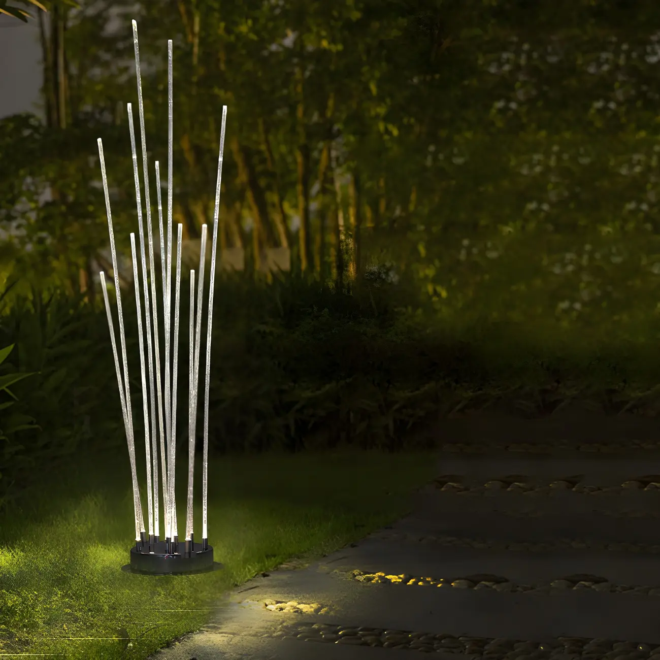 Optical Fiber Reed Minimalist LED Landscape Lighting Image - 5 | homeyfad