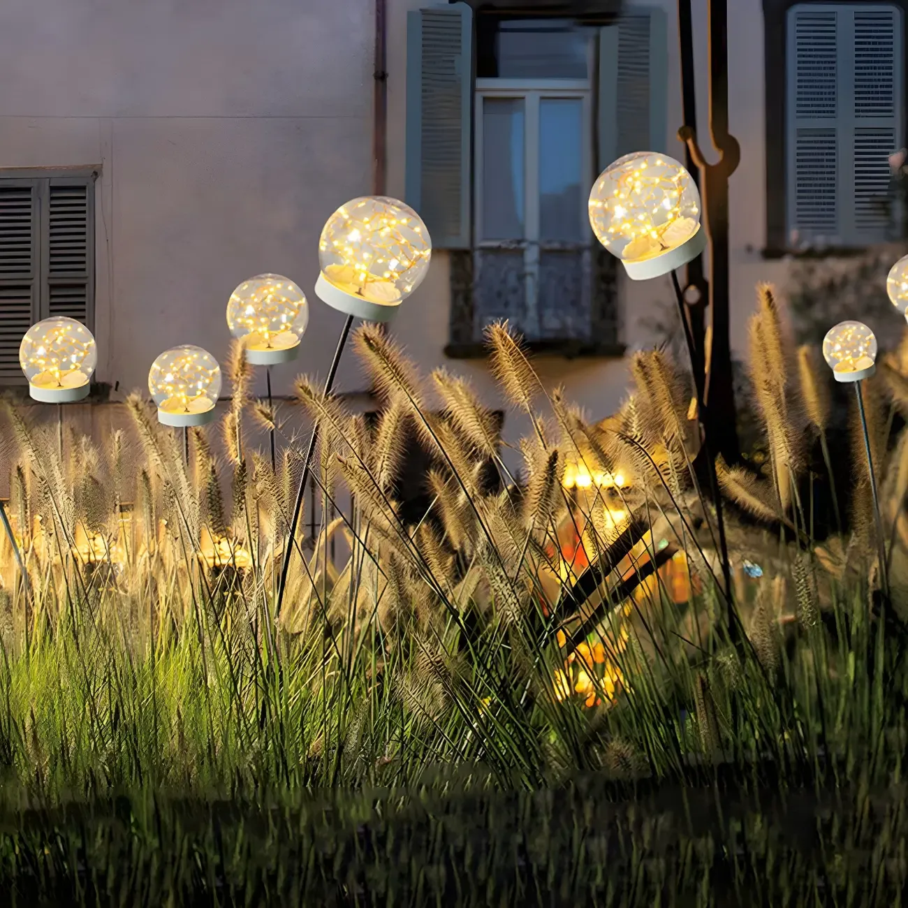 Modern Solar Globe Brightness Landscape Lighting Image - 1